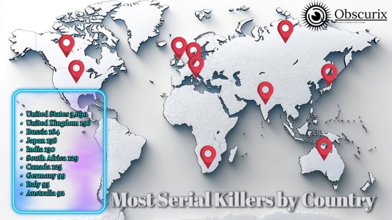 most serial killers by country map